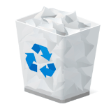 Icono de la papelera de Windows, llena