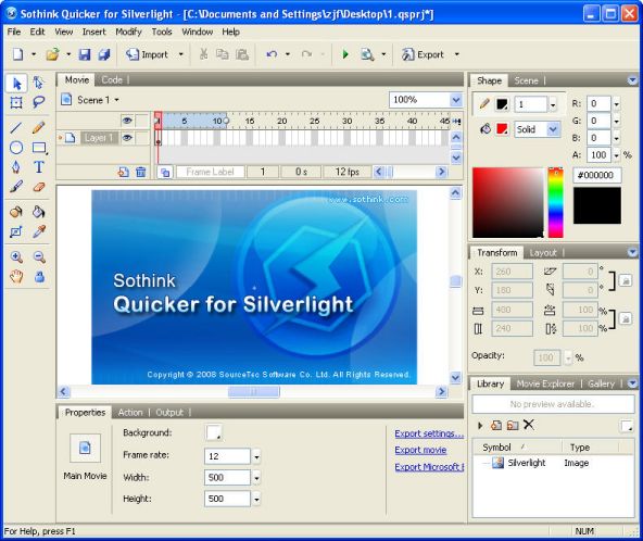 Software gratuito para crear animaciones Silverlight 