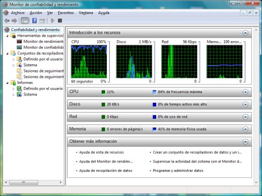 Información sobre programas en Windows Vista