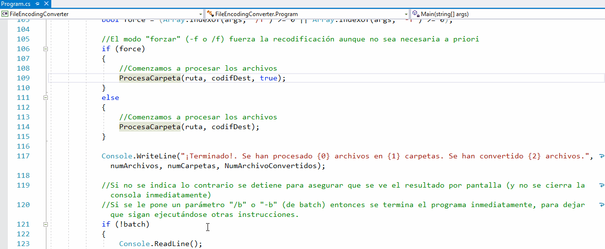 Ver definición en línea en Visual Studio