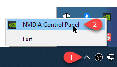 Acceder al panel de control de NVIDIA
