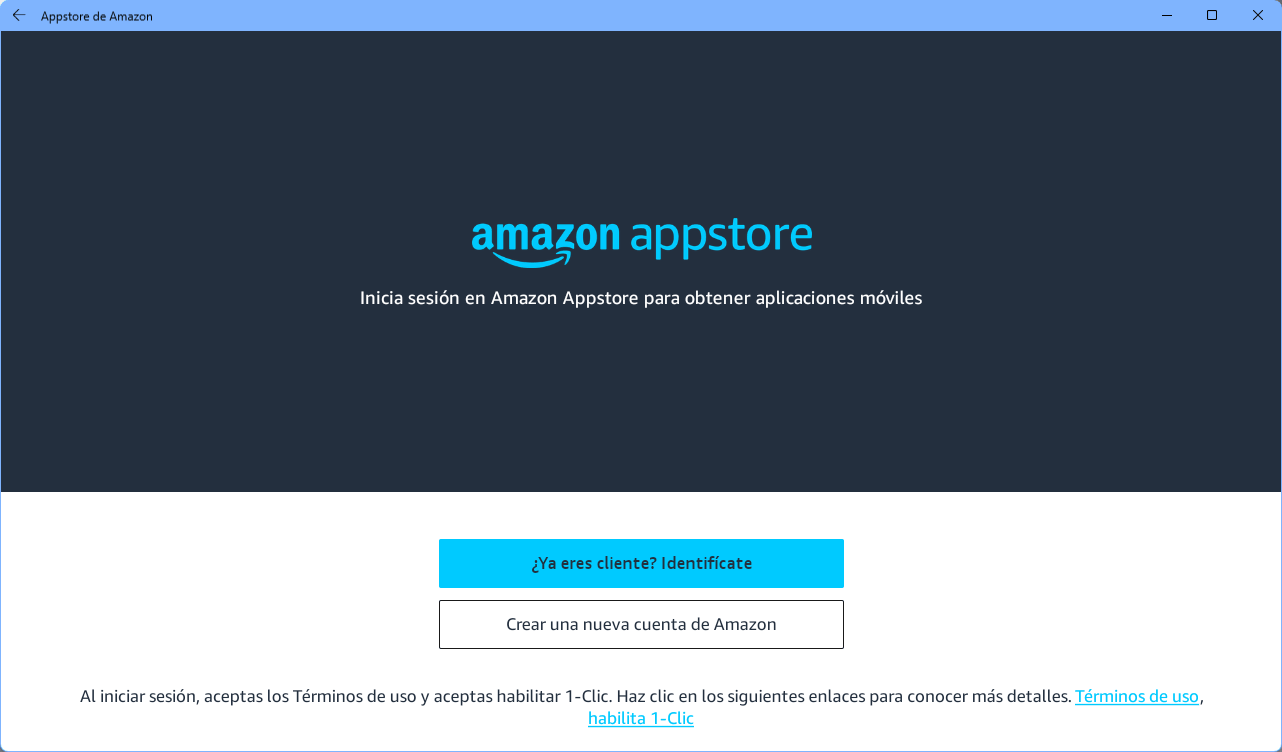 La primera vez tienes que meter tu cuenta de Amazon