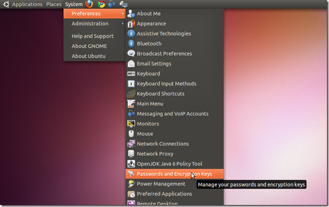 Cómo cambiar la clave del Key Ring por defecto en Ubuntu 10.10