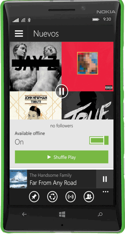 Música en Windows Phone 8.1: sin ningún problema