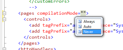 CompilationMode: evitar la compilación de páginas ASPX para mejorar la escalabilidad en sitios con miles de ellas