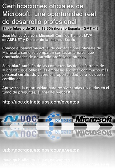 Webcast gratuito: Certificaciones Oficiales de Microsoft, una oportunidad real de desarrollo profesional