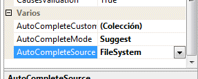 Habilitar auto-completar en controles de Windows Forms