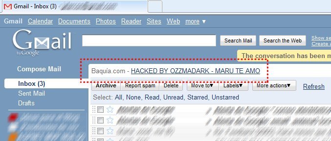 Baquia.com hackeado (o eso parece)