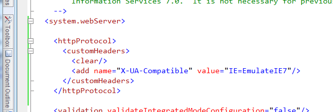 Forzar el modo de compatibilidad de IE8 en nuestras aplicaciones