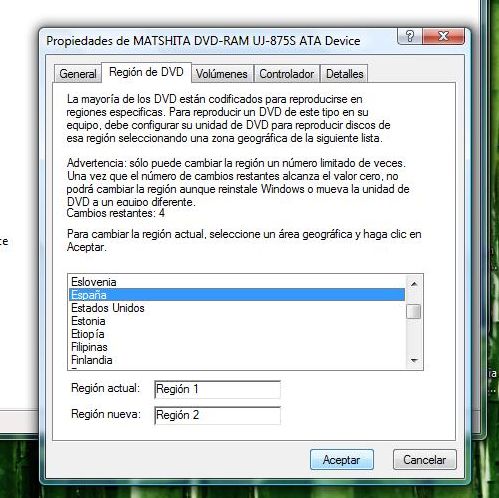 Cómo cambiar la región del DVD de nuestro PC